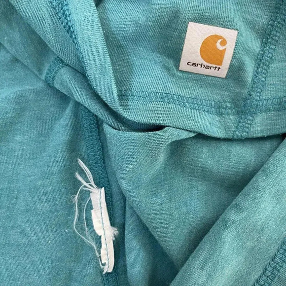 Carhartt Force Blue Workout Thin 1/4 Zip Up Jacket Pullover Size Médium - Picture 3 of 3